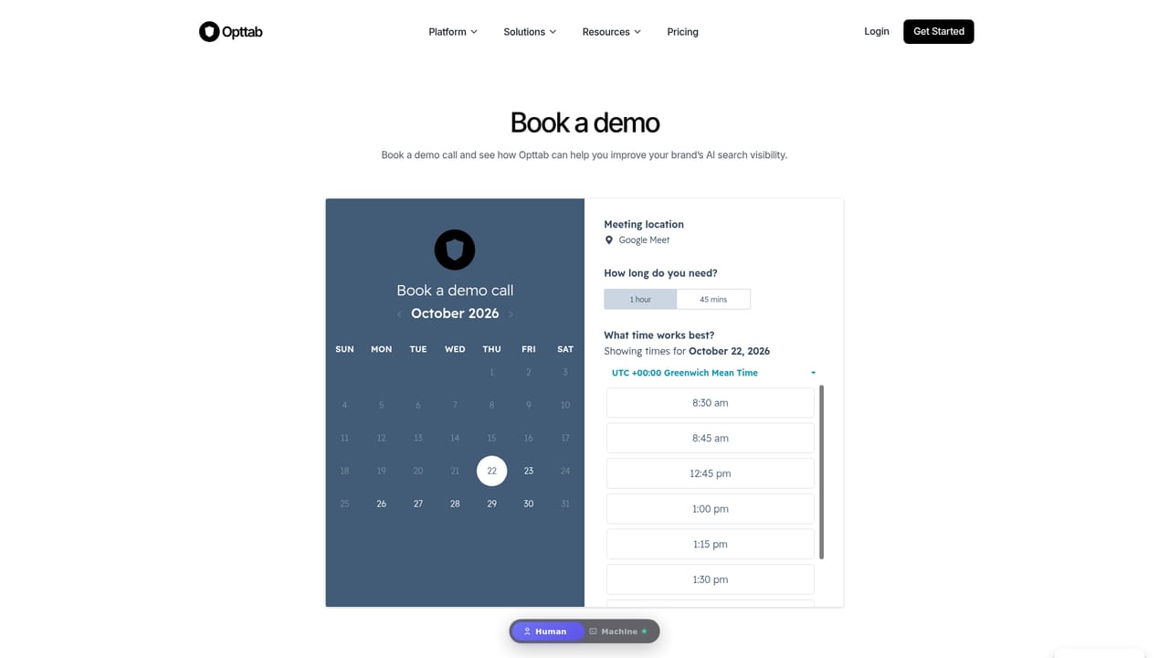 Opttab — Book a demo or open a free account