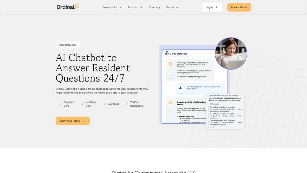 Ordinal — Turn on the resident-facing chatbot