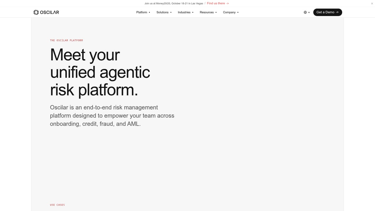 Oscilar — Understand the platform model