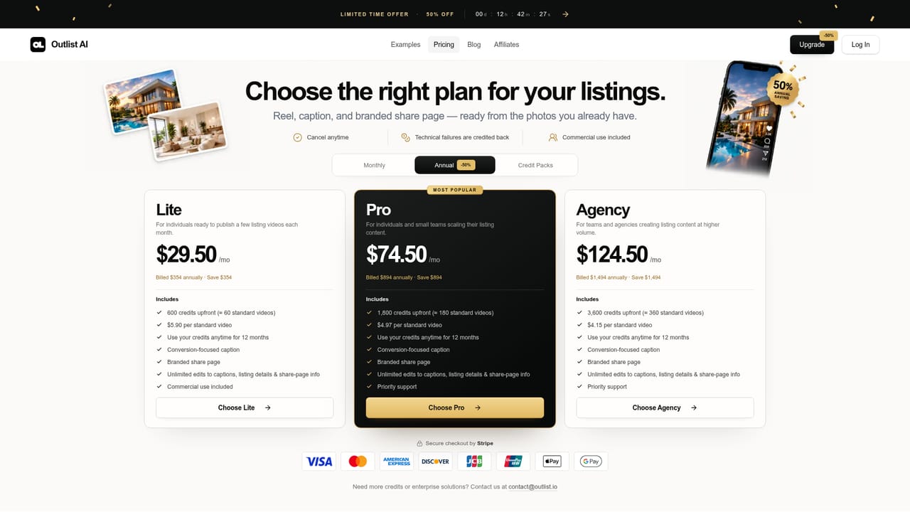 Outlist — Check plans before scaling up