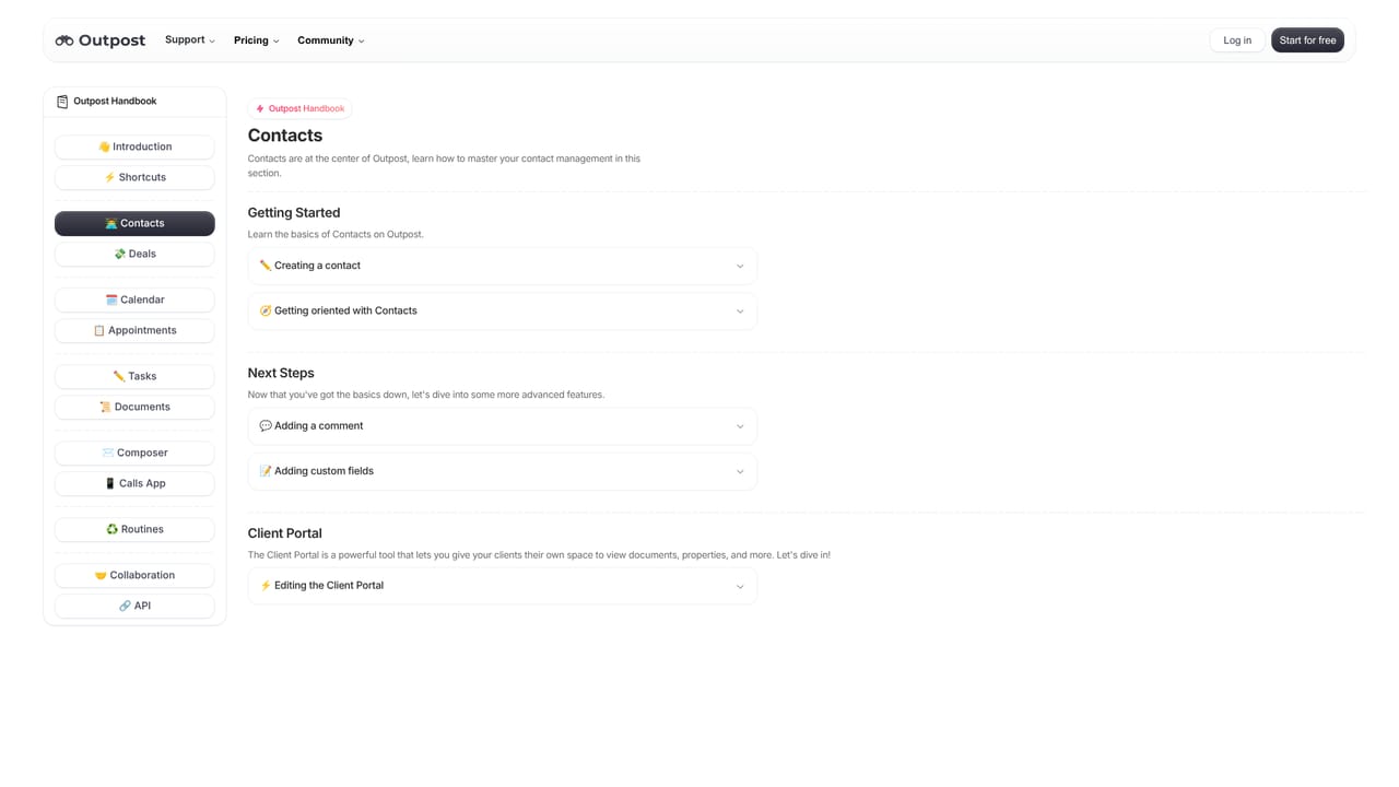 Outpost CRM — Connect your email and import contacts