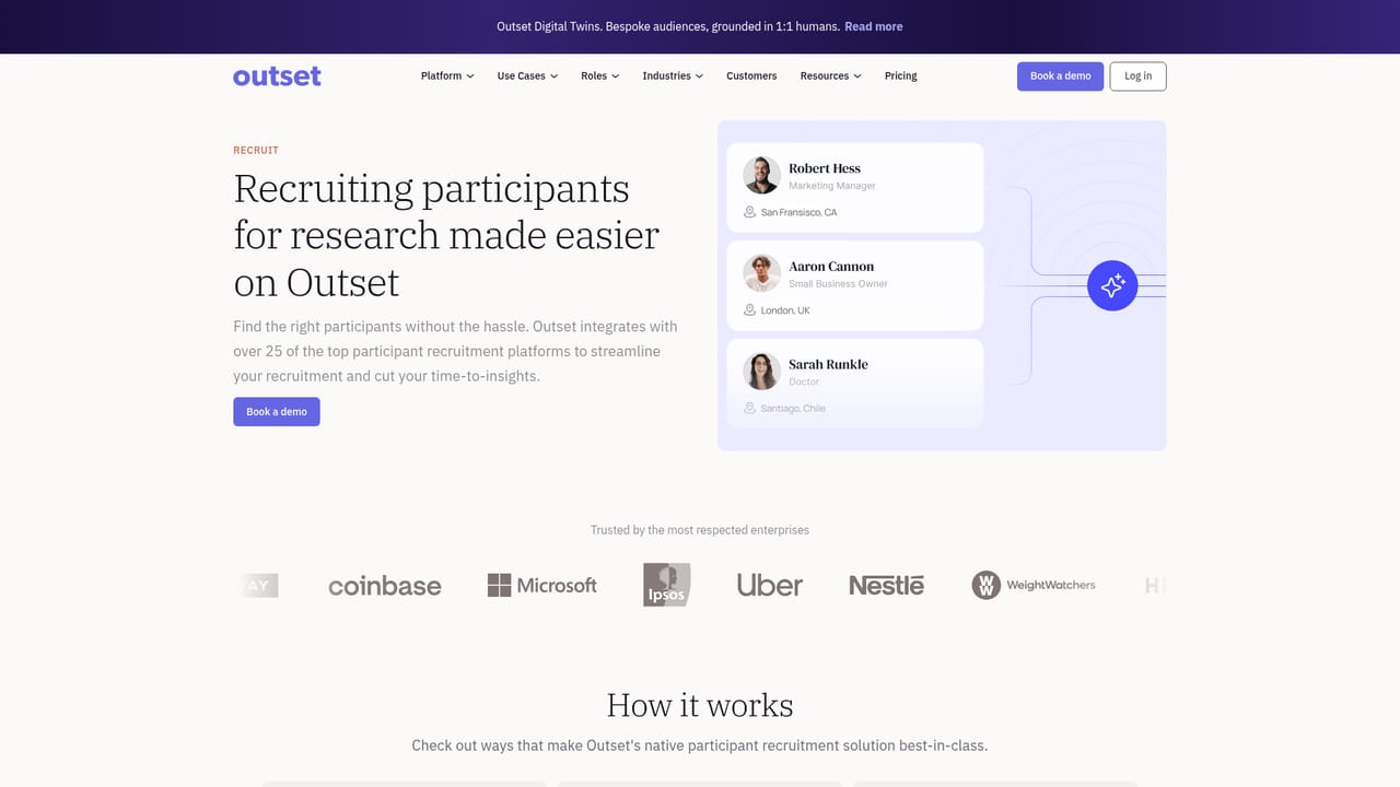 Outset — Recruit or invite participants