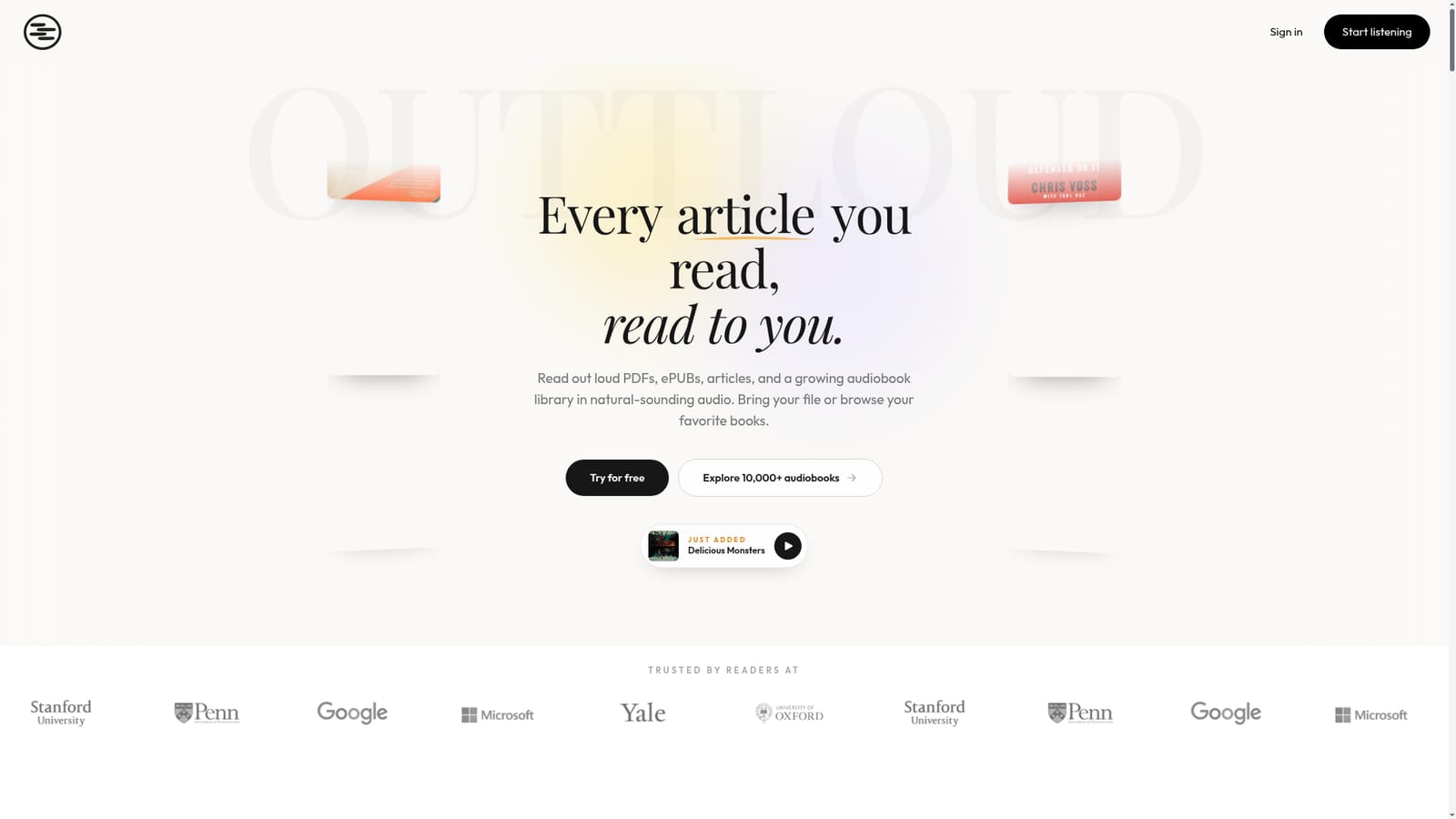 Outtloud — Open the app and start a free session