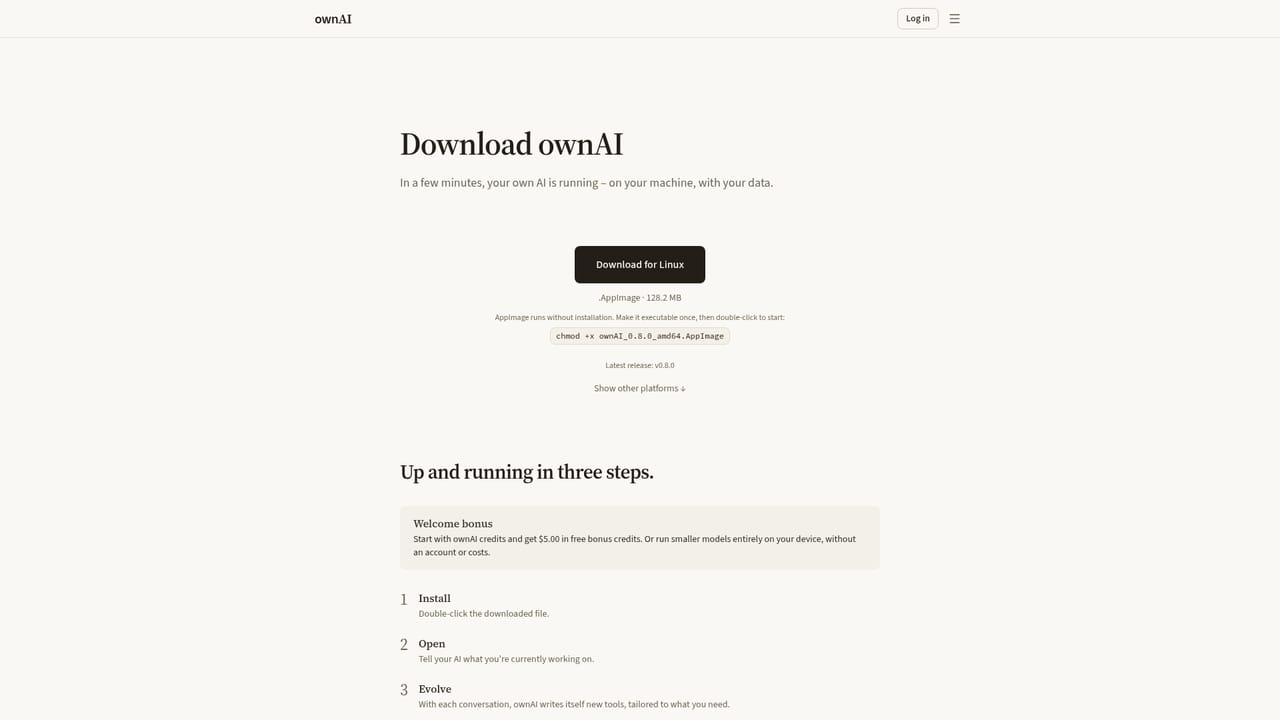 ownAI — Download the Linux build
