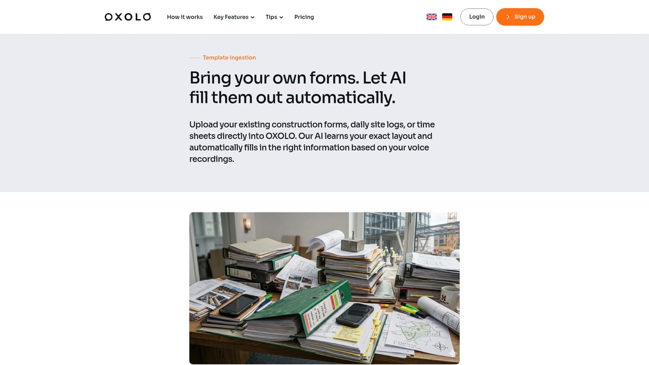 Oxolo — Upload your existing report templates