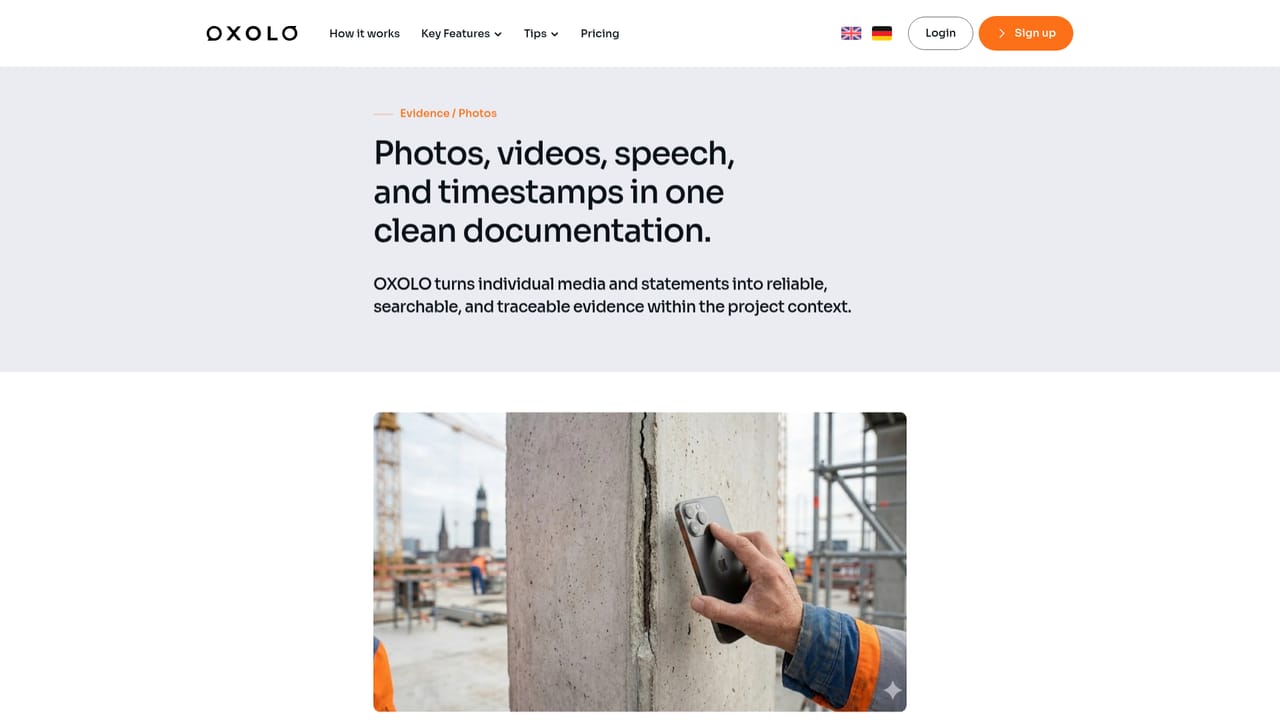 Oxolo — Attach photo evidence to the record