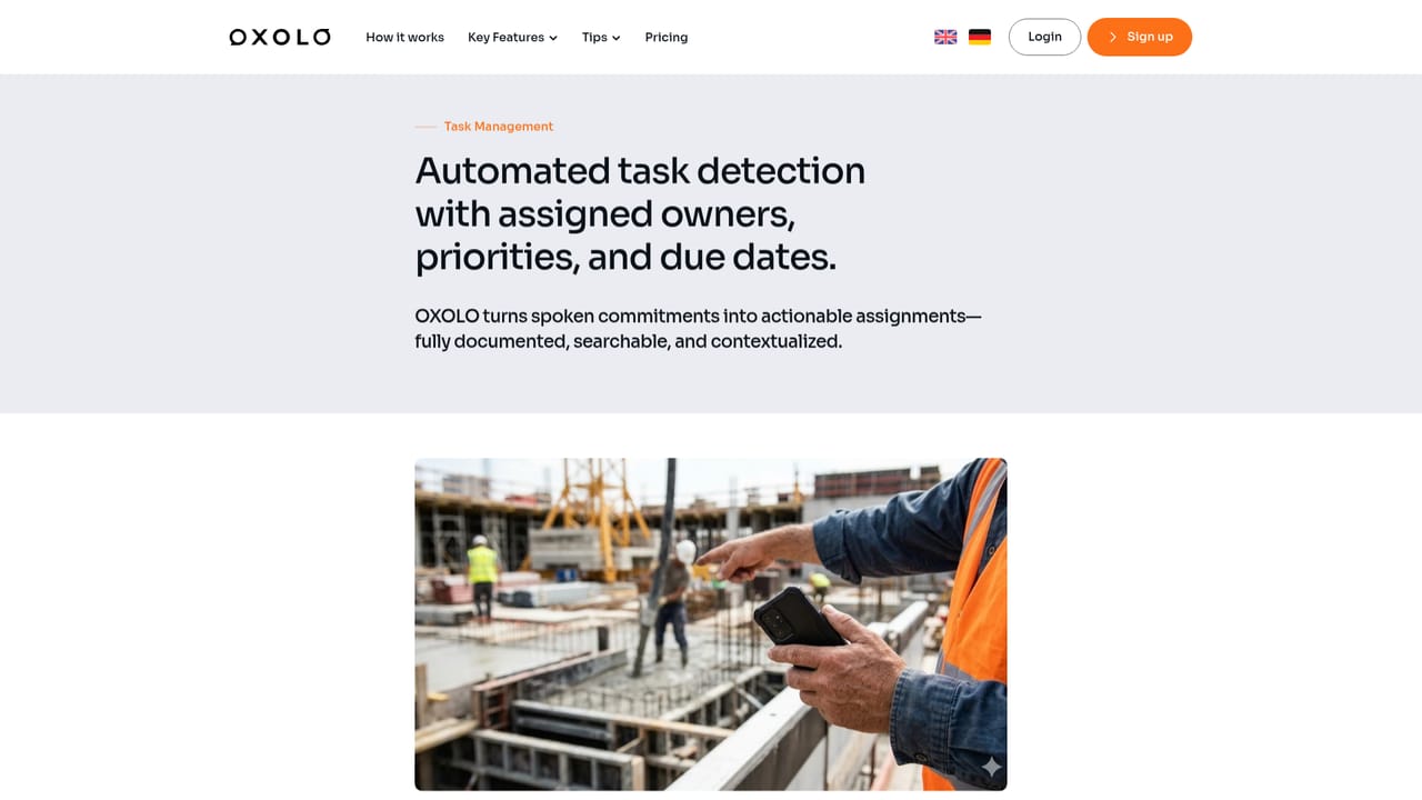 Oxolo — Review tasks and send to the team