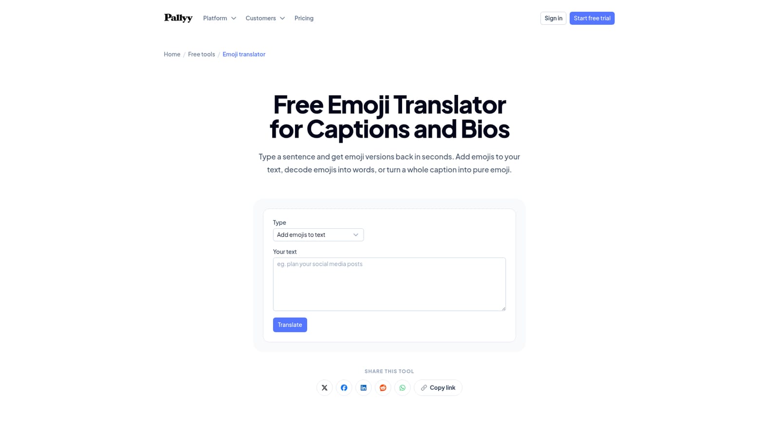 Pallyy Emoji Translator — Choose a translation direction