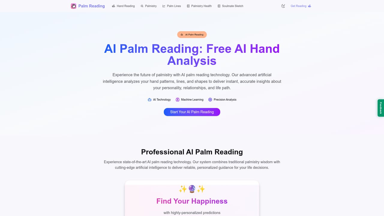 Palm Reading.app — Upgrade for the detailed report if useful