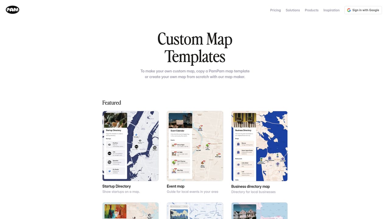 PamPam — Describe the map or pick a template