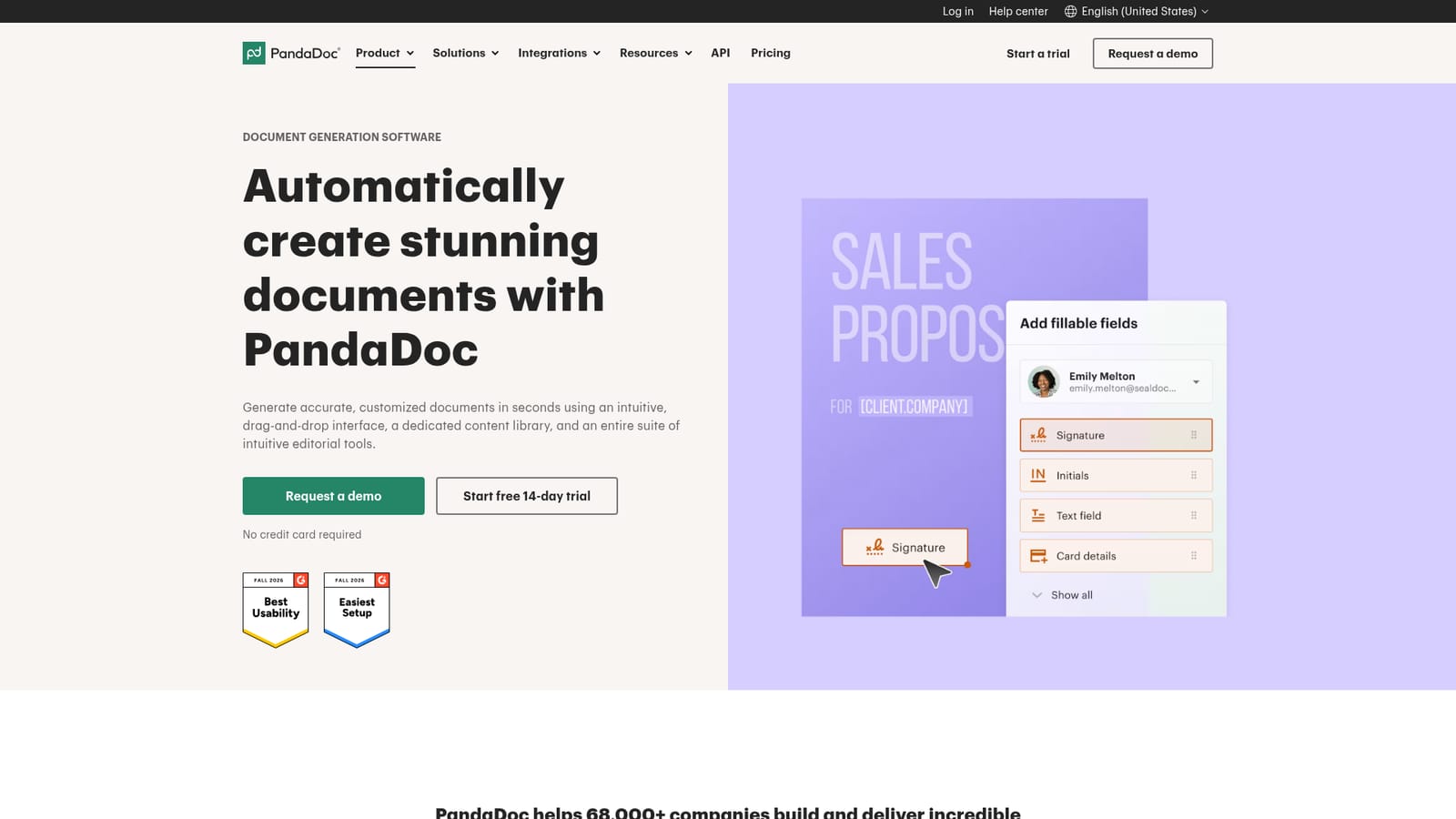 PandaDoc Document Generator — Check the document generation overview