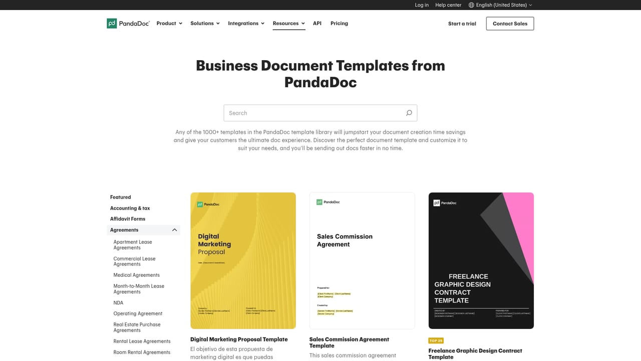 PandaDoc Document Generator — Browse ready made templates