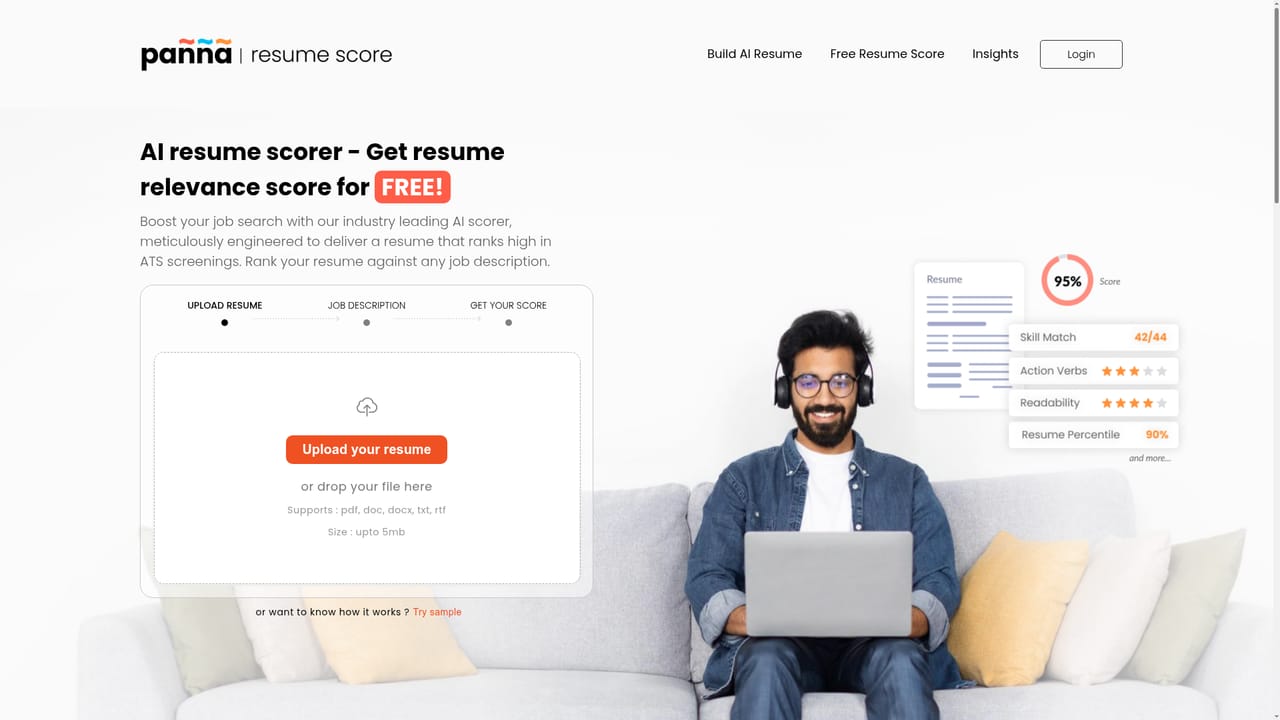 Panna Resume Builder — Open the resume builder