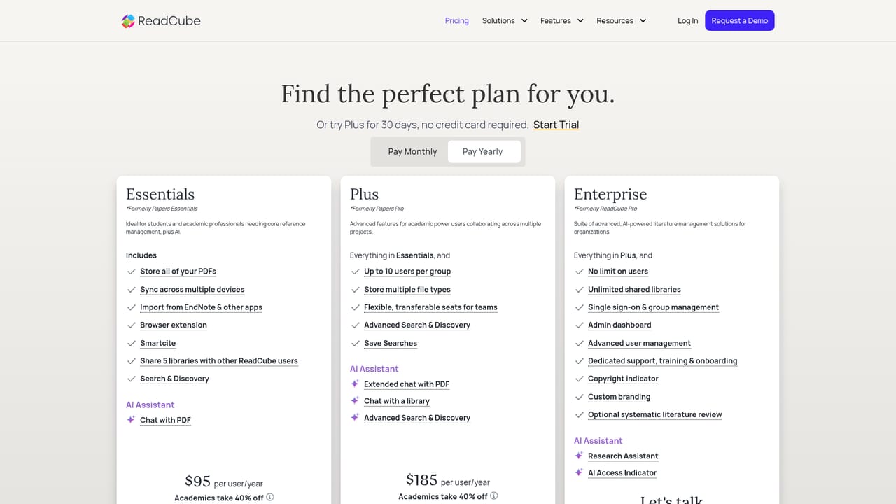 Papers — Pick the plan that matches your workload