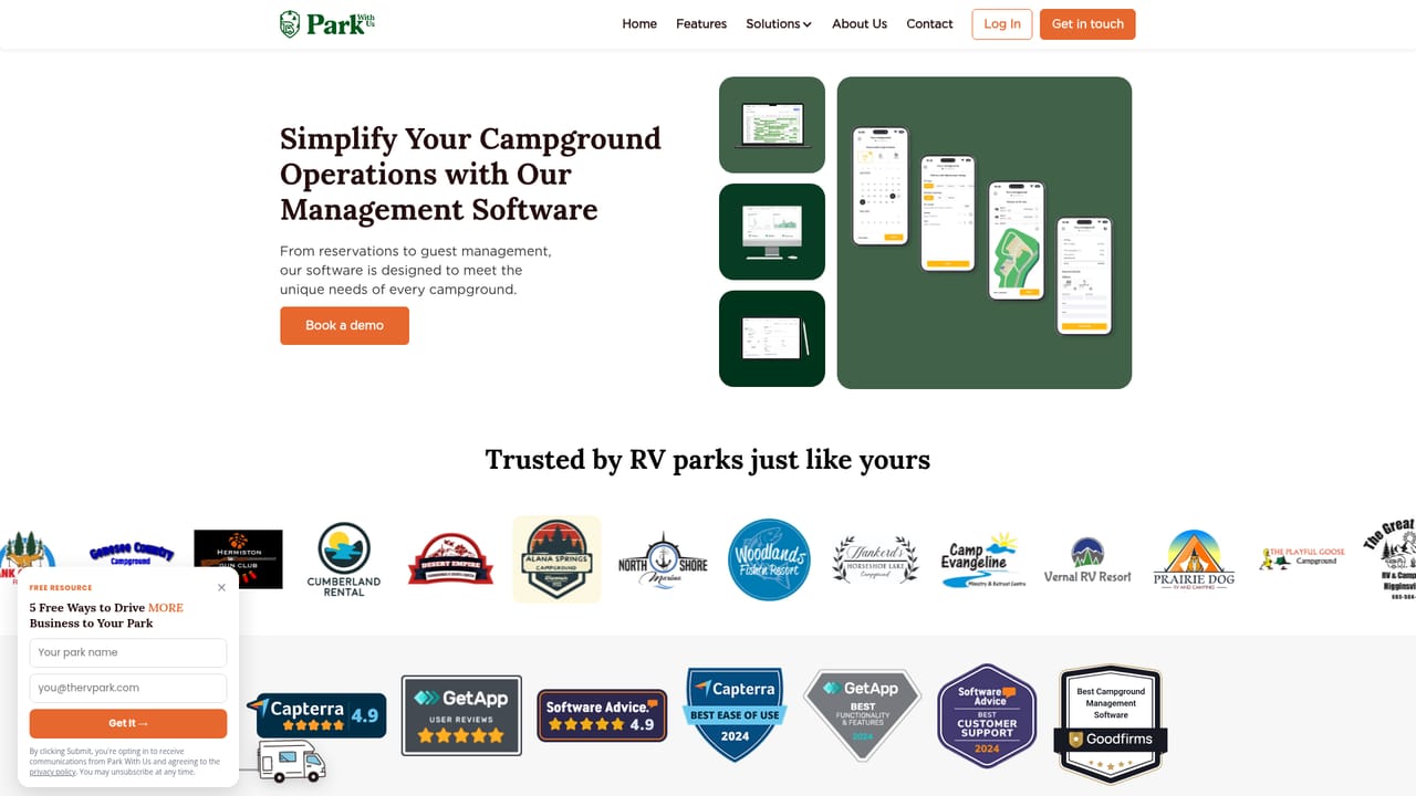 ParkWithUs — Review features for your property type