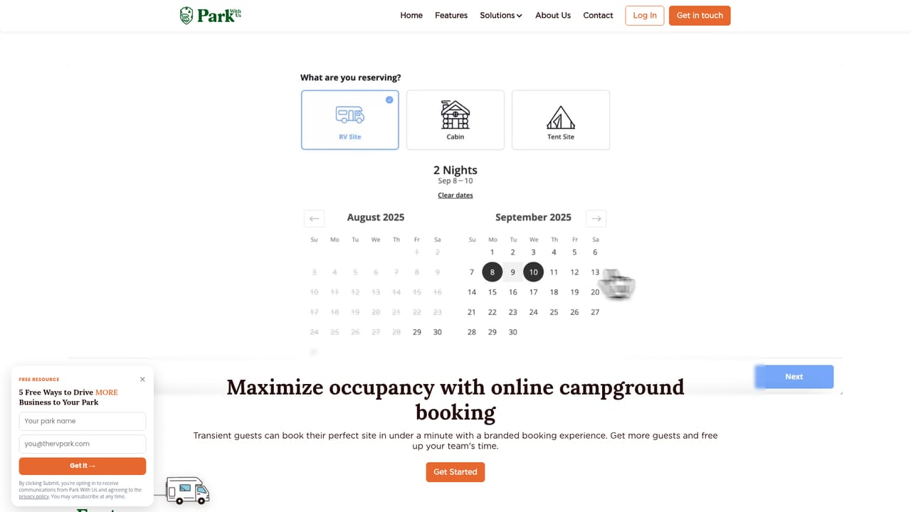 ParkWithUs — Set up online bookings