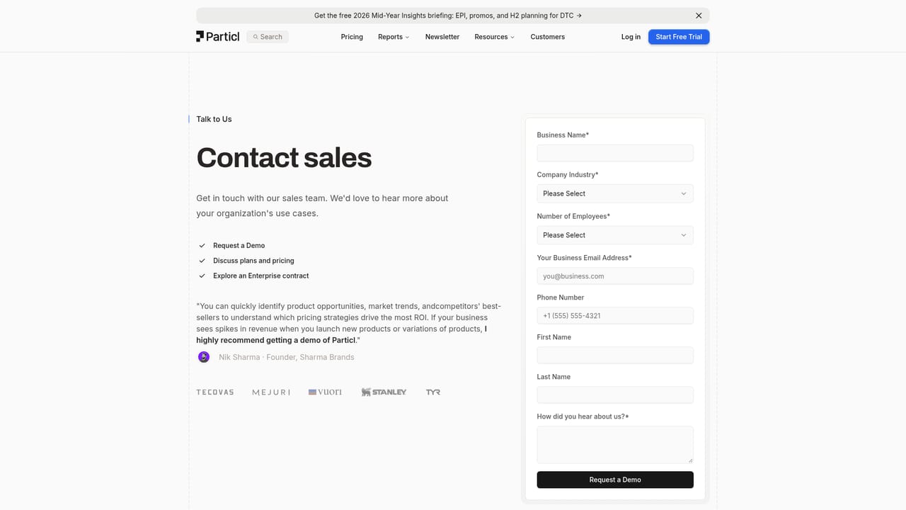 Particl — Book a walkthrough or open the signup page