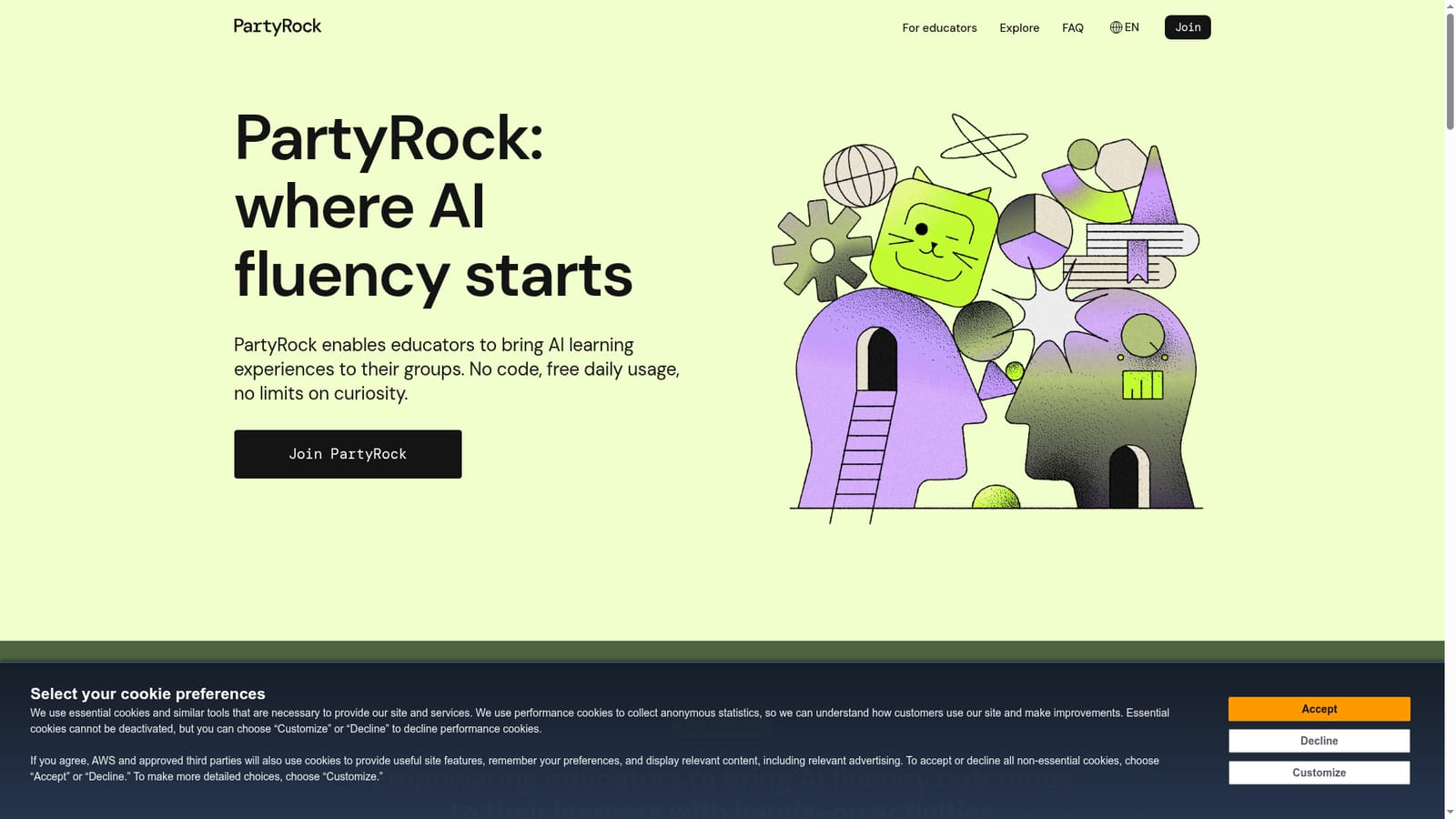 PartyRock — Open PartyRock in a browser and join