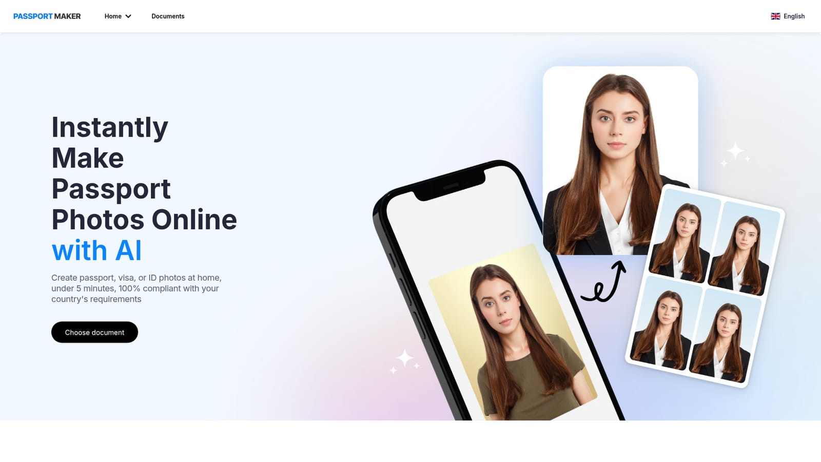 PassportMaker — Open the site and pick your document