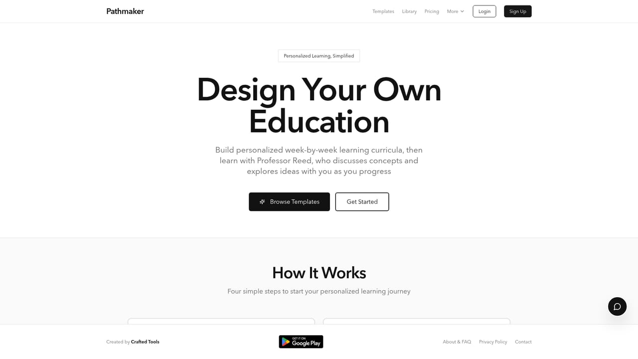Pathmaker — Create an account