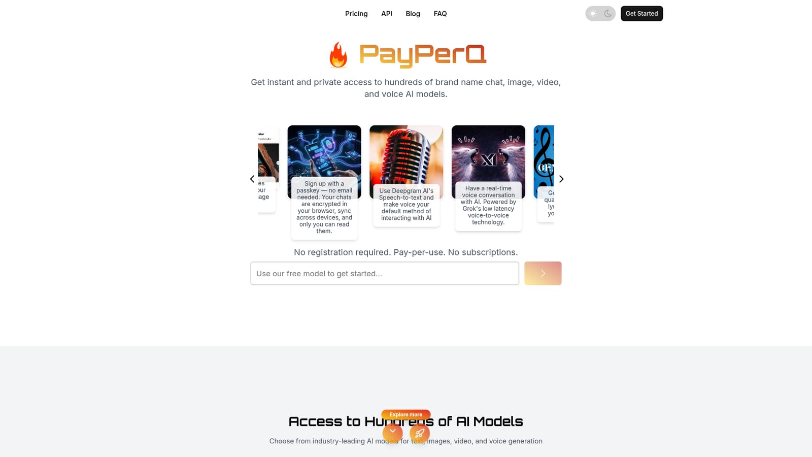 PayPerQ — Open the web app and start a first chat