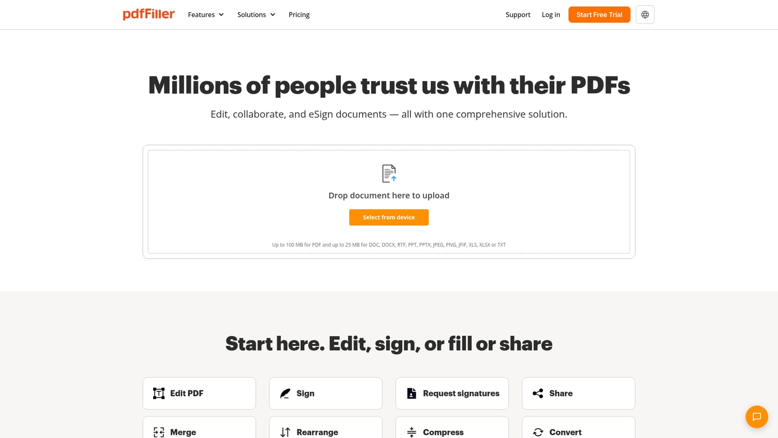 pdfFiller — Upload your document
