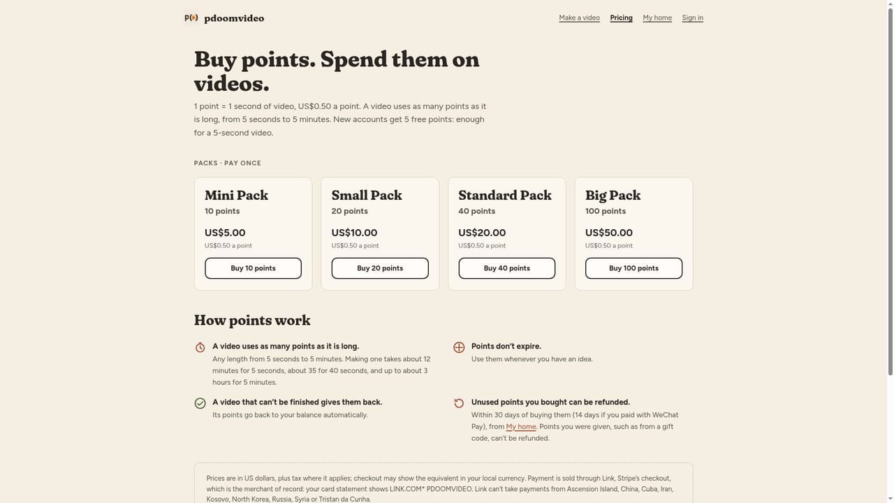 pdoomvideo — Check your points