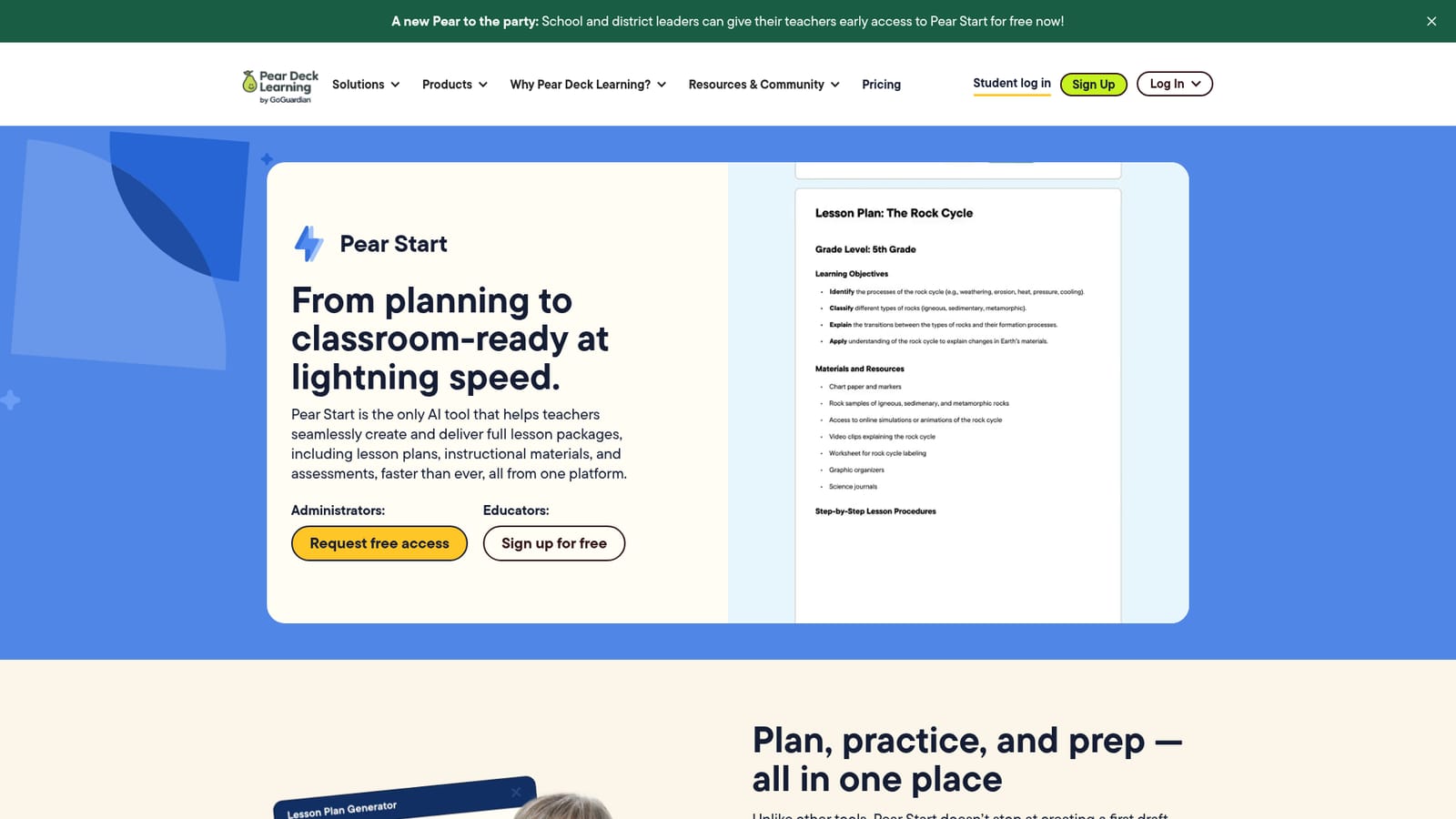 Pear Start — Request early access for your school or district