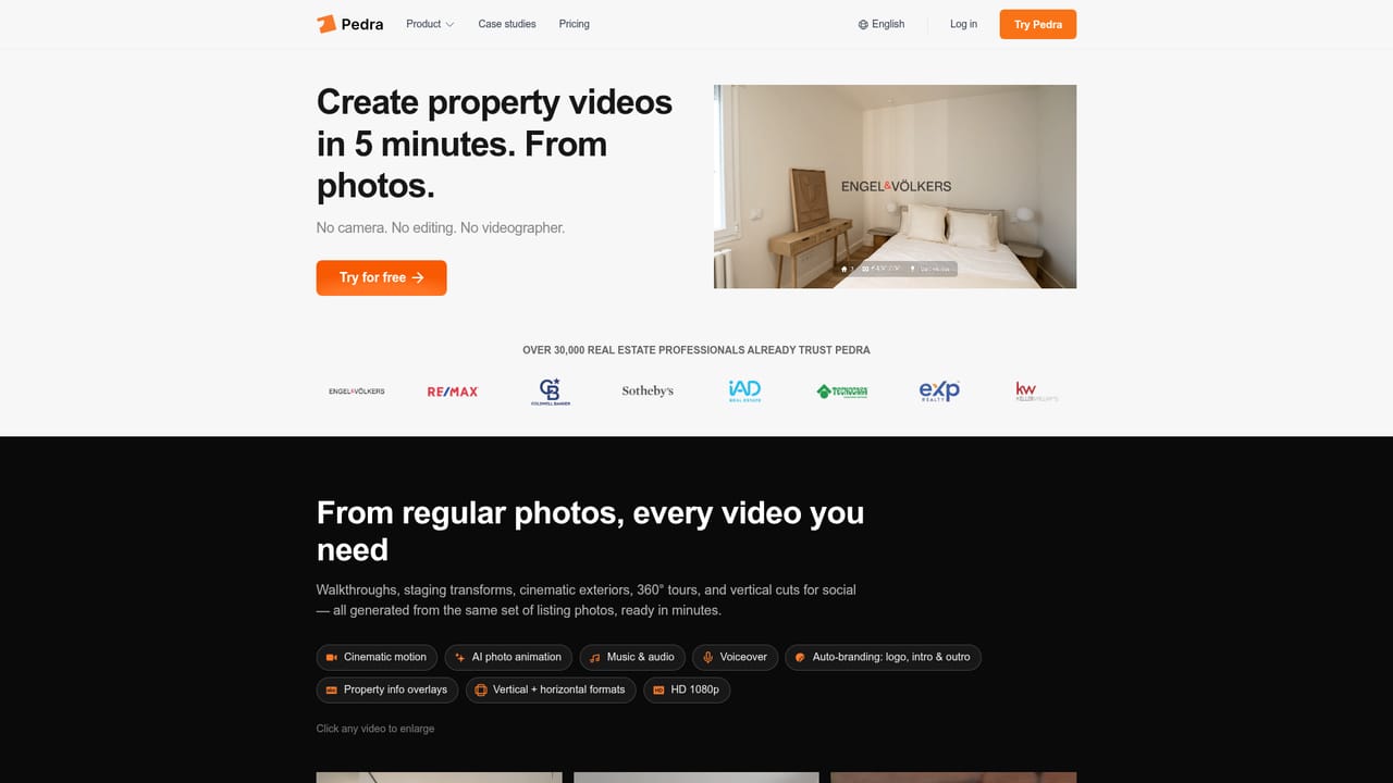 Pedra — Add video to the listing