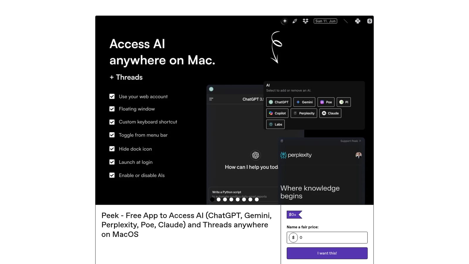 Peek AI — Download and install the app