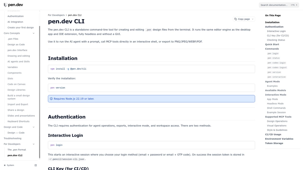 Pencil — Install the CLI and learn the pen format