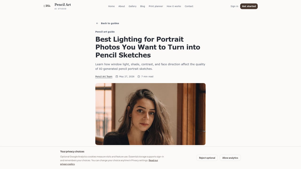 PencilArt — Prepare a good source photo