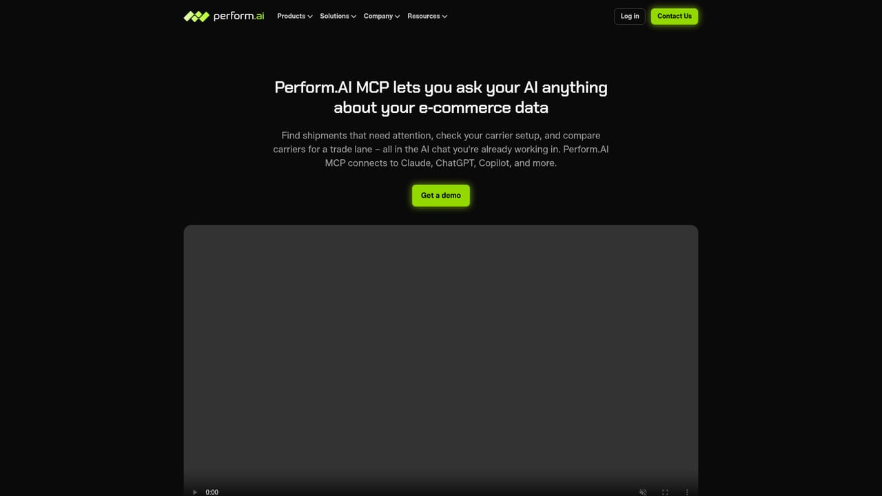 Perform.AI — Connect shipment data to your AI assistant