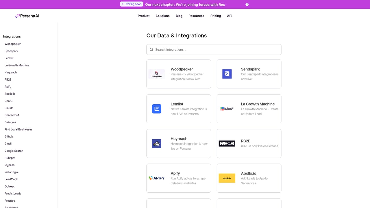 Persana AI — Connect your CRM and engagement tools