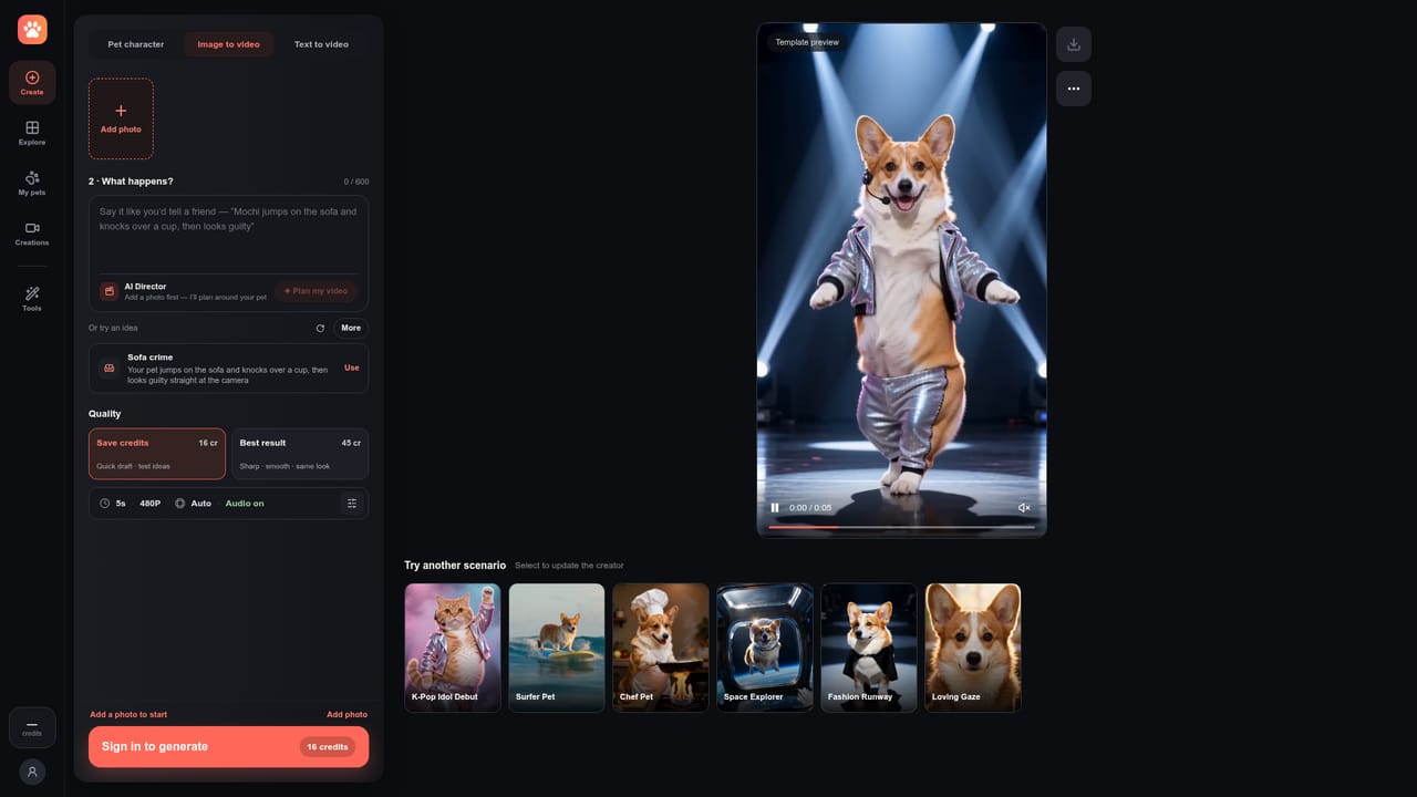 Pet.Video — Upload your pet photo