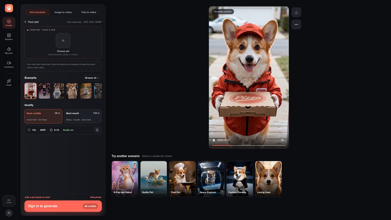 Pet.Video — Or start from a specific effect page