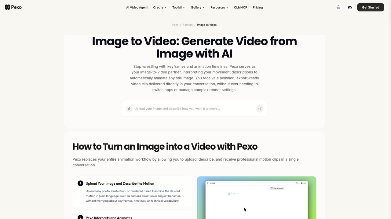 Pexo AI — Start from your own images