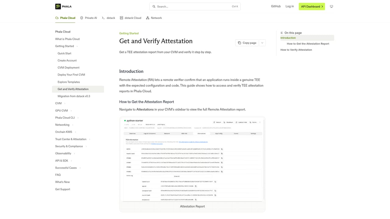 Phala Cloud — Verify the attestation before trusting it