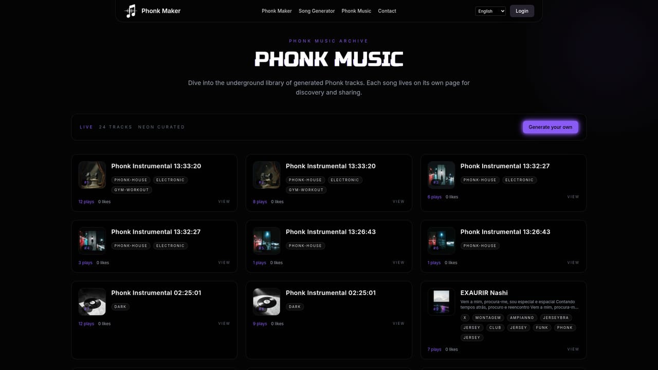 Phonk Maker — Browse the public catalog for ideas