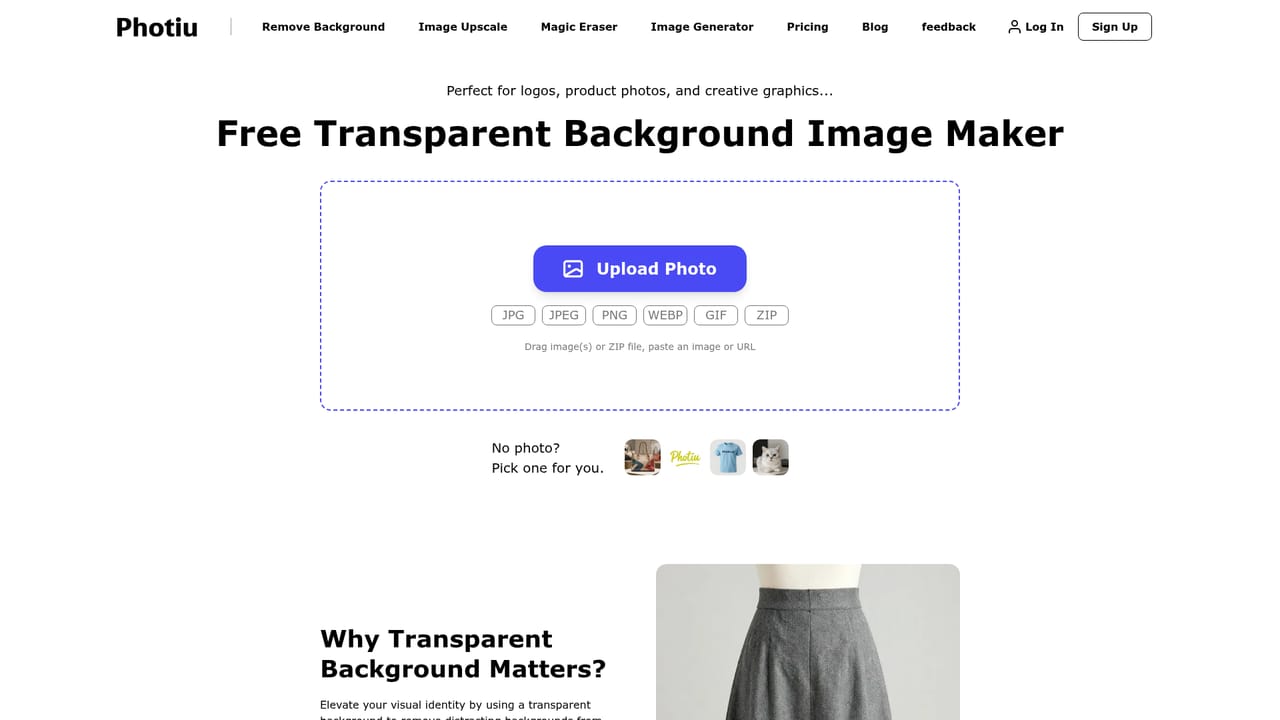 Photiu.ai — Replace the background
