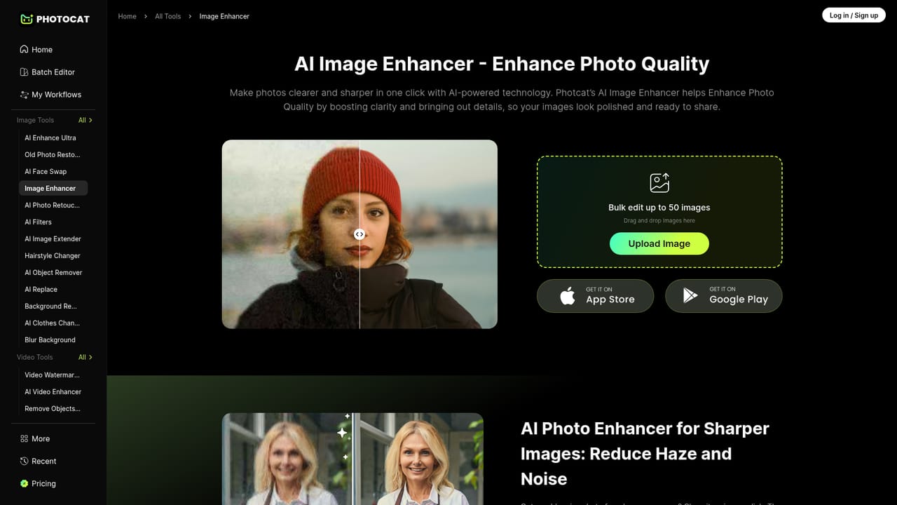 PhotoCat AI Image Extender — Upload a photo and enhance it