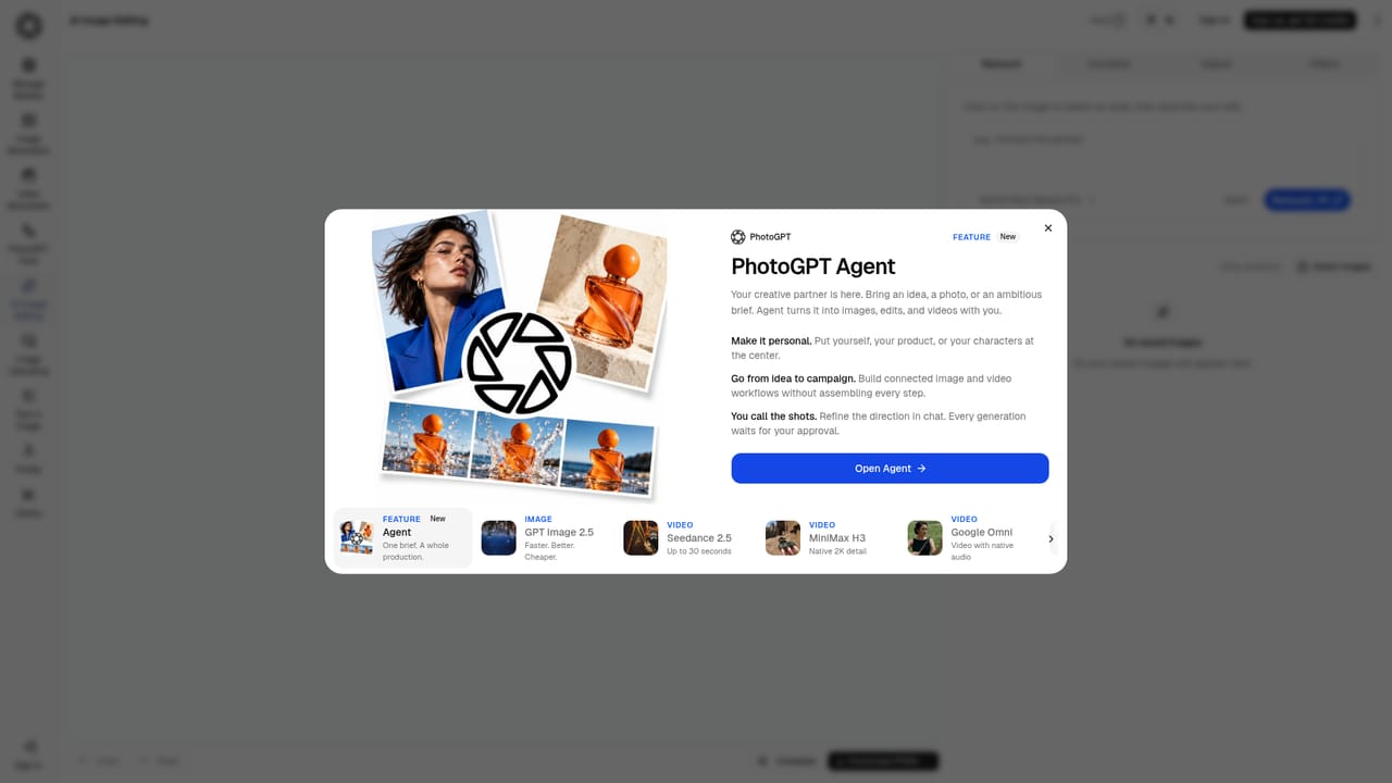 PhotoGPT — Edit the result in the image editing workspace