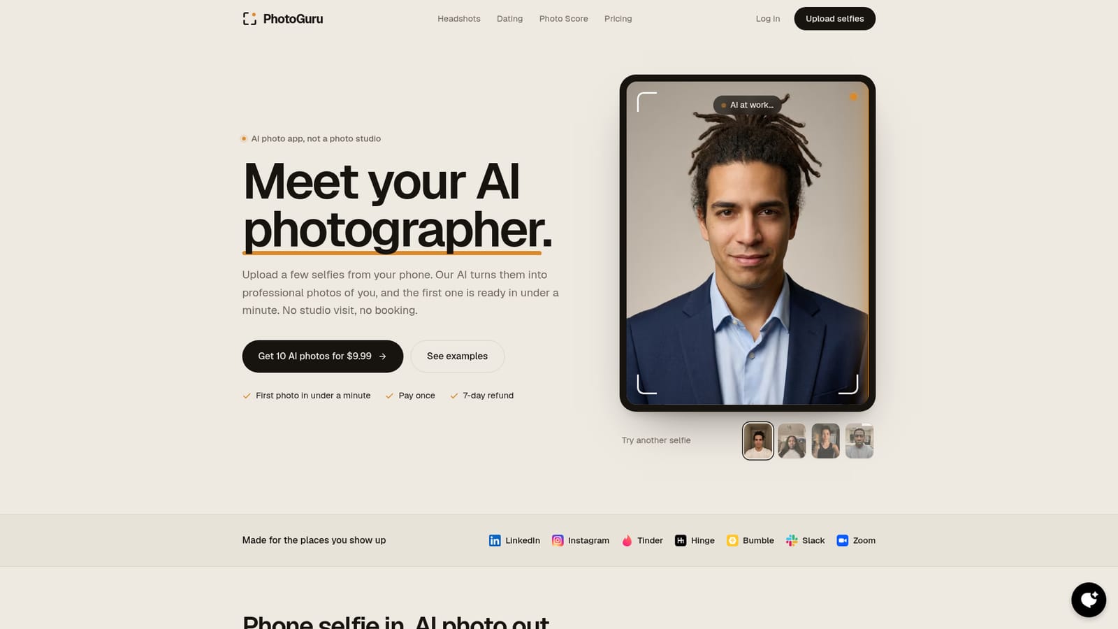 PhotoGuruAI — Choose how many photos you want
