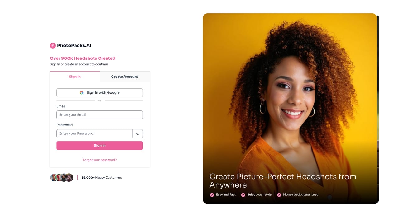 PhotoPacks.AI — Start the order and upload about ten photos