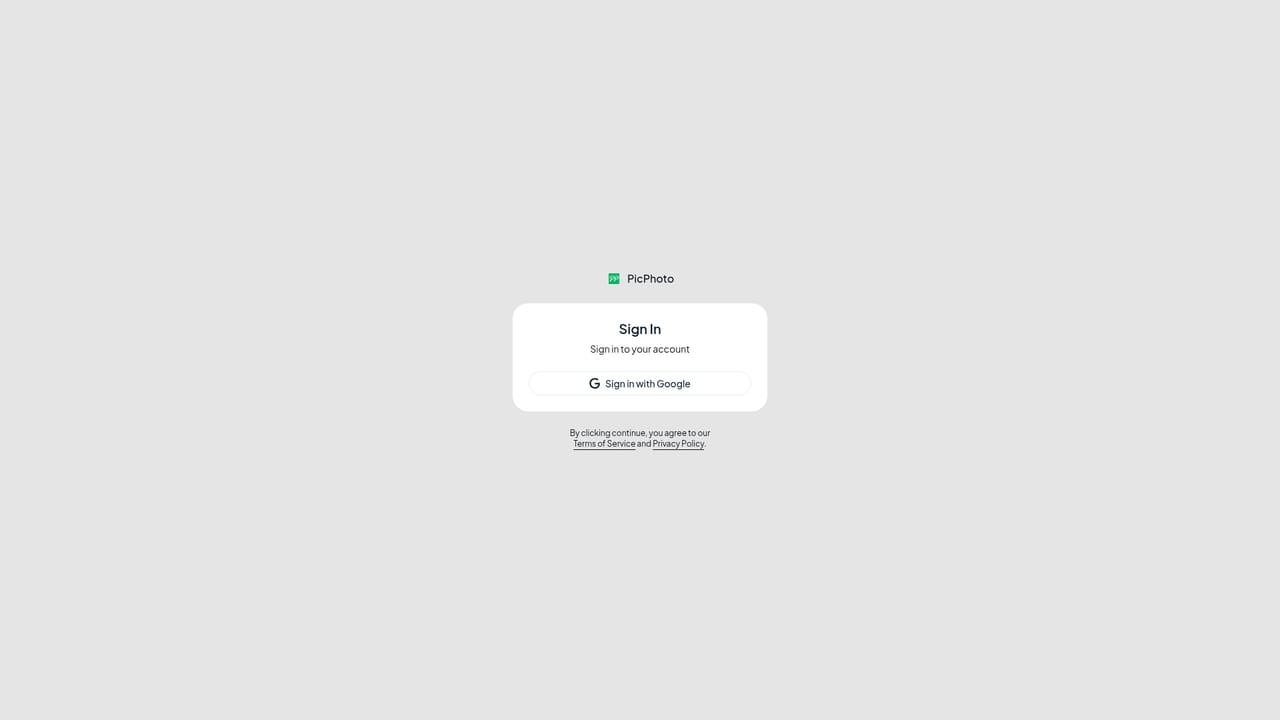 PicPhoto — Sign in to claim daily credits