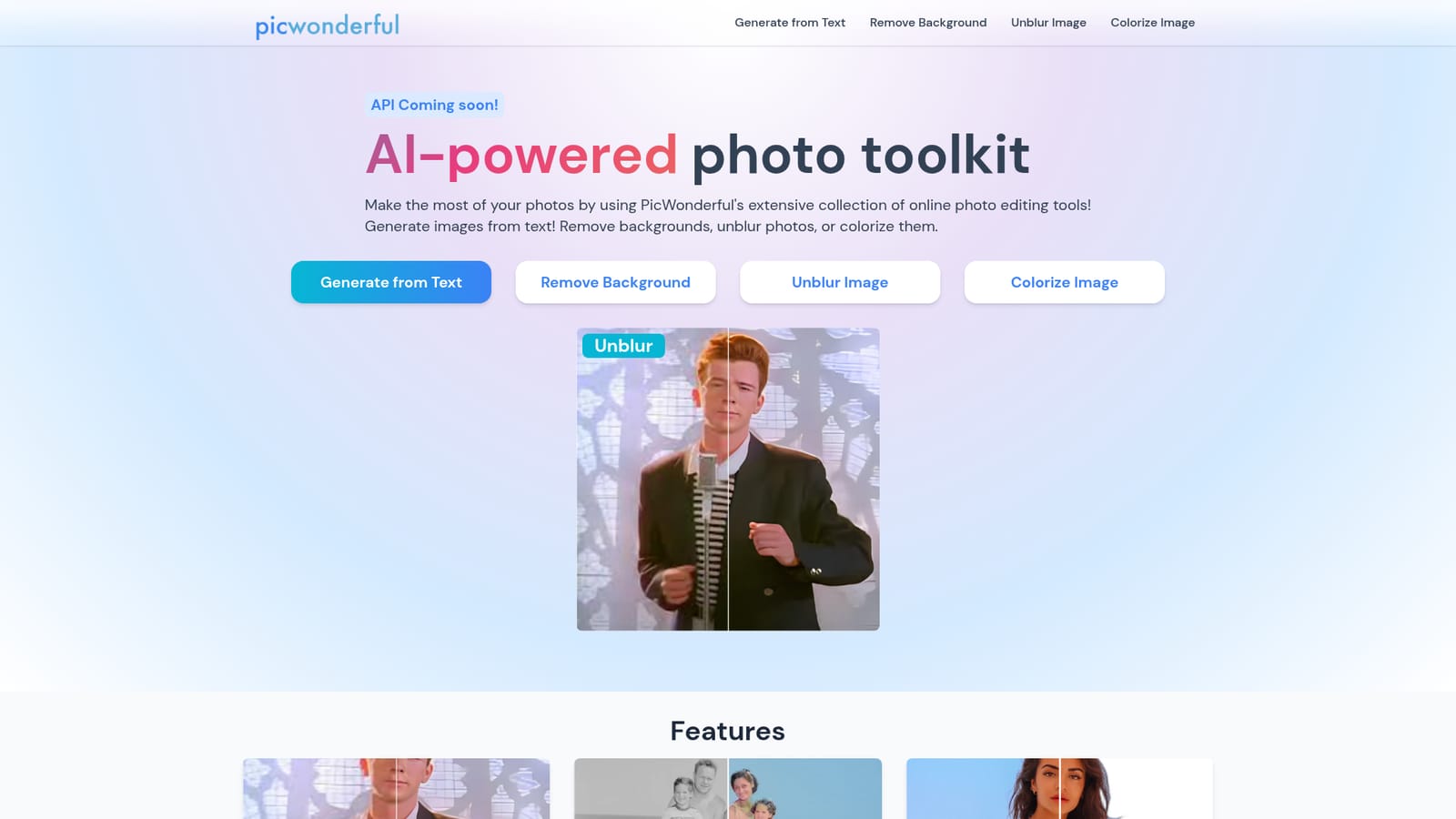 PicWonderful — Pick the tool that matches your task