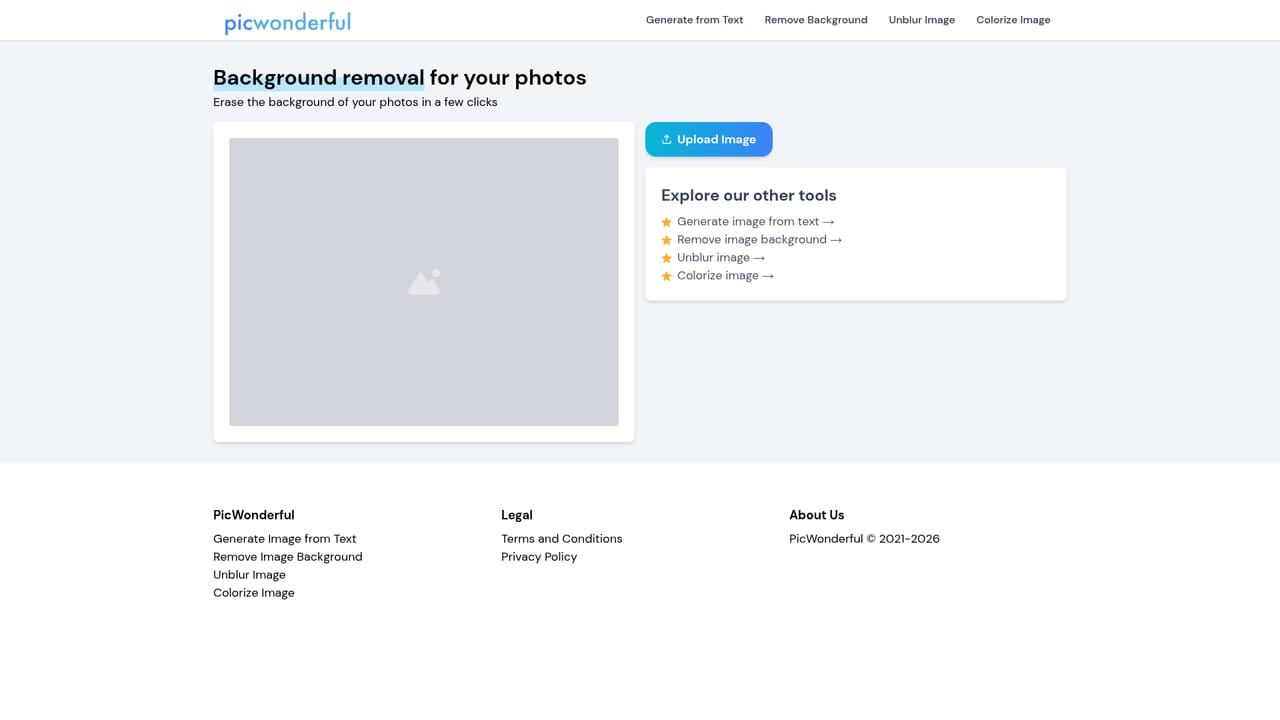 PicWonderful — Remove a background automatically