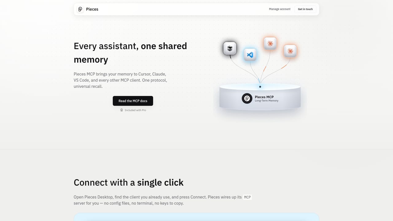 Pieces.app — Connect Pieces MCP to your assistant