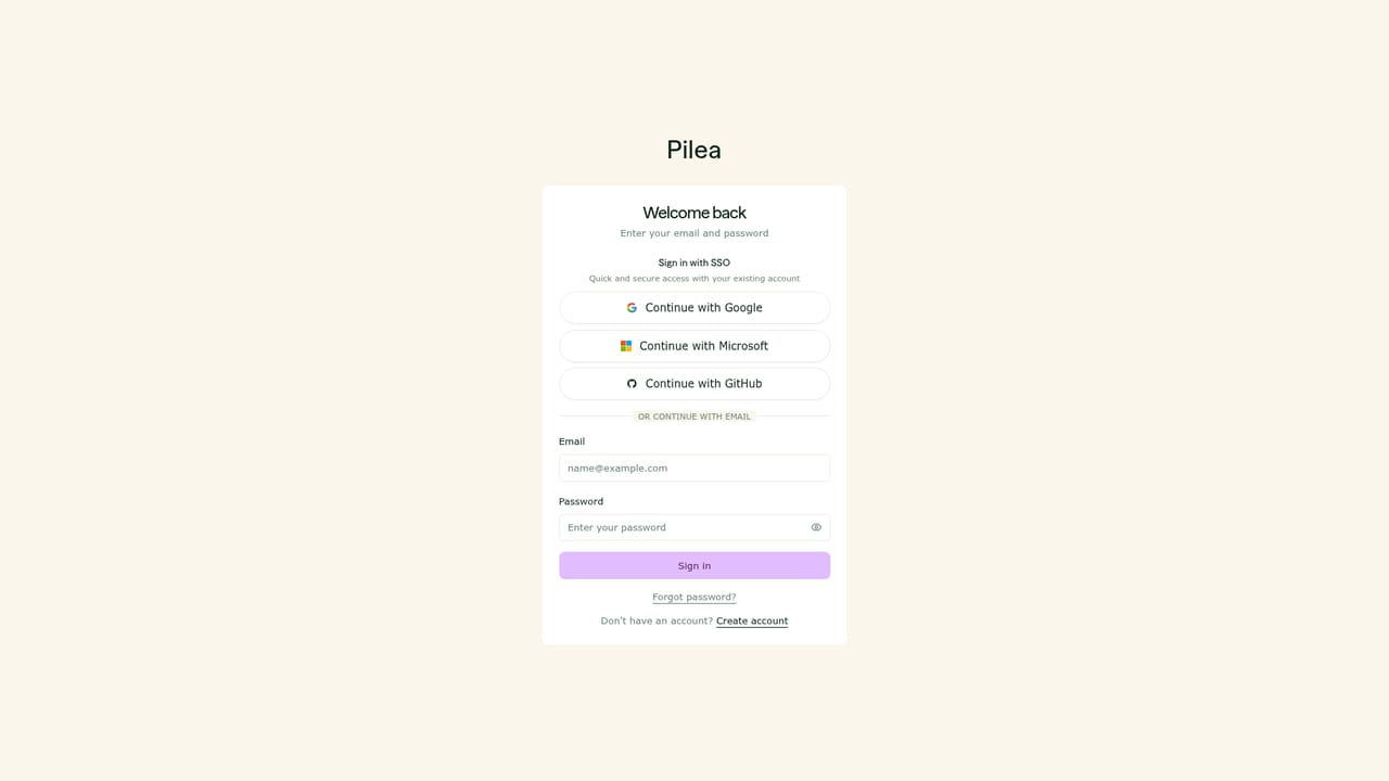 Pilea AI — Start a free workspace