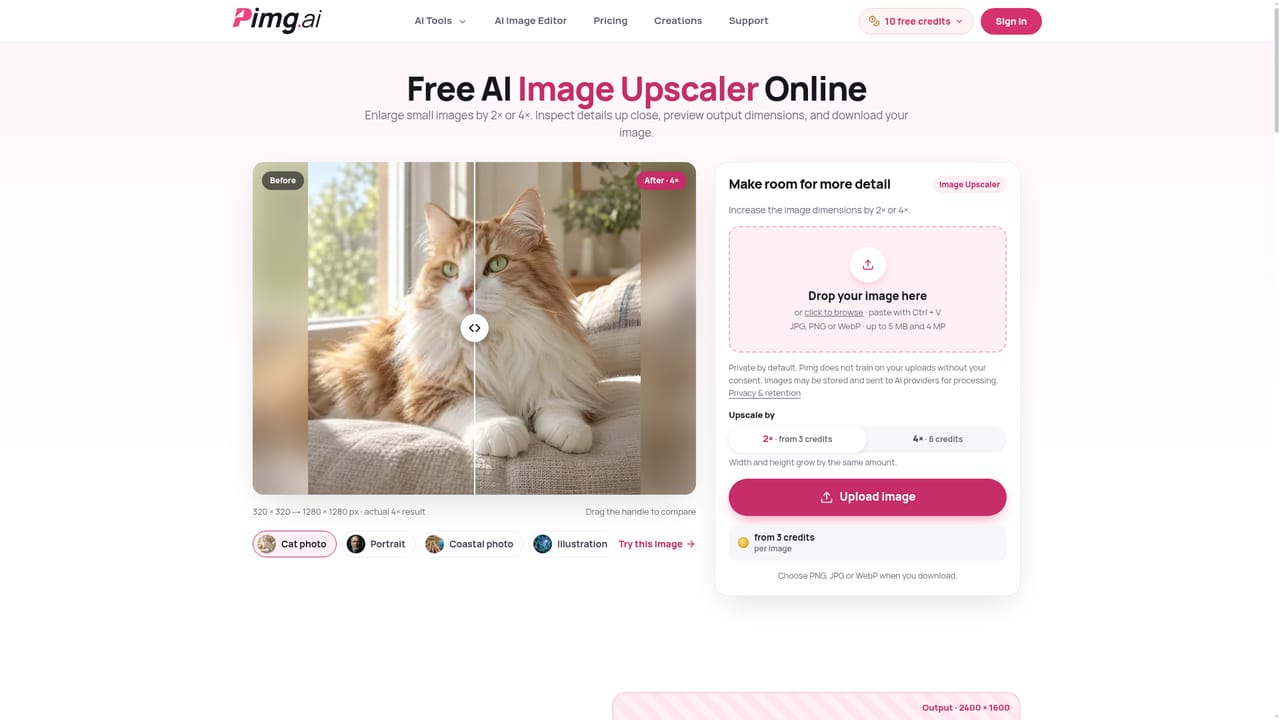 Pimg — Enhance or upscale for quality